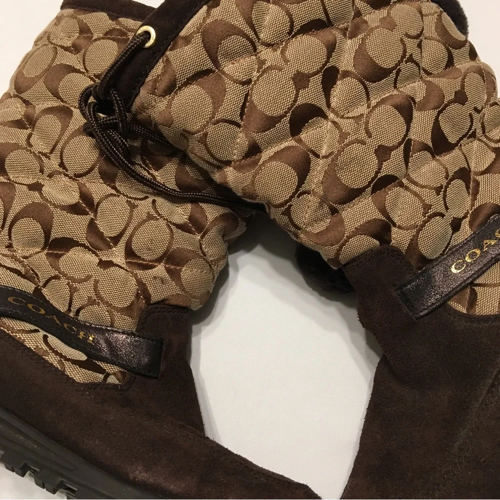 Coach Brown Juniper Boots Size 8.5B - Picture 5 of 16